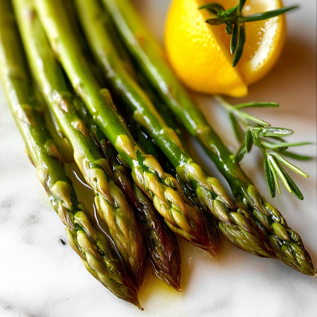 Lemon Asparagus with Rosemary and Garlic Recipe - Recipe Image