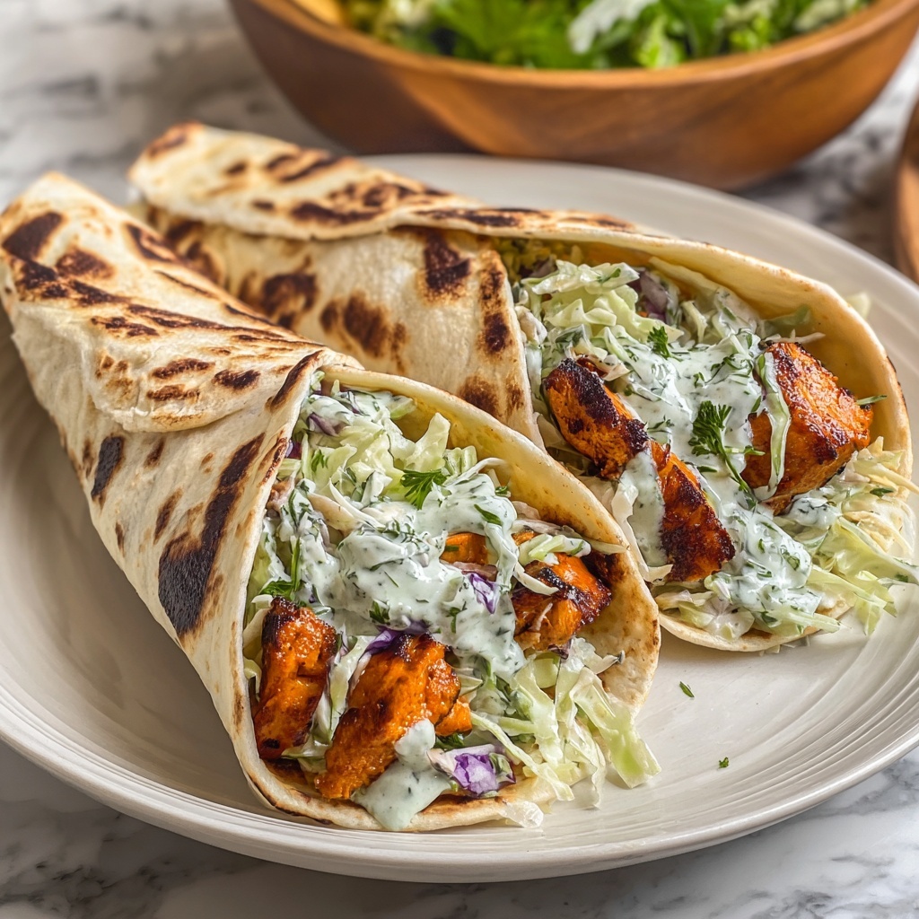 Sheet Pan Chicken Pitas with Herby Ranch Slaw Recipe - Recipe Image