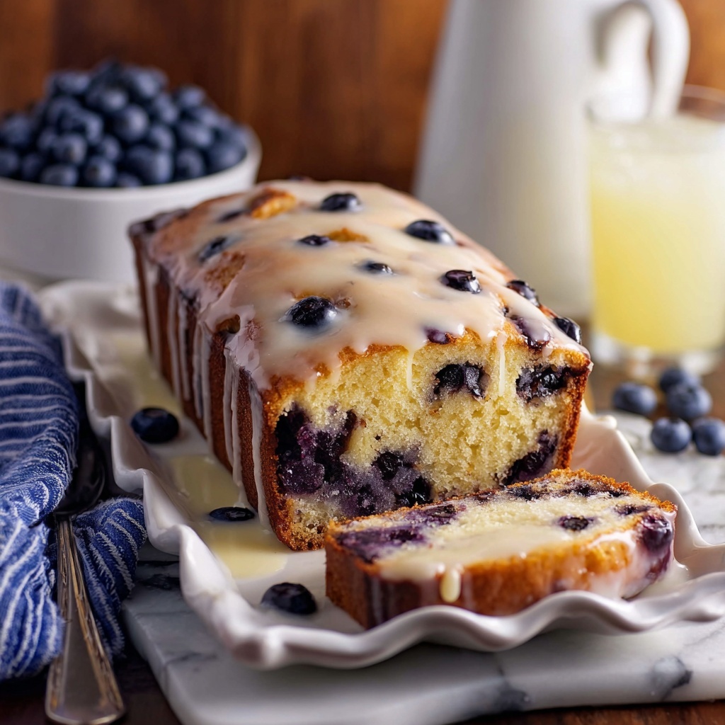 Blueberry Bread with Lemon Glaze Recipe - Recipe Image