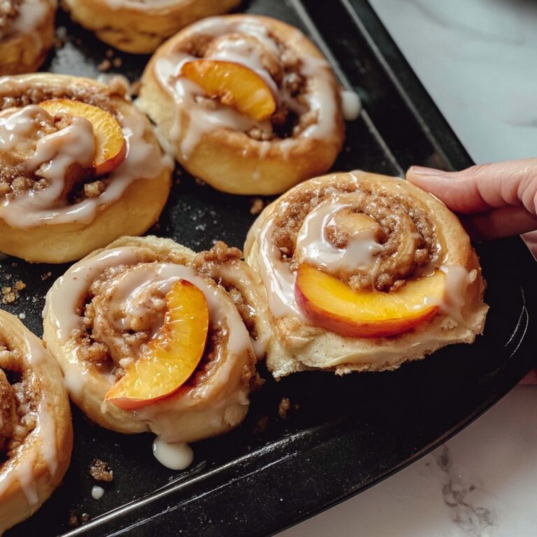 Peach Cobbler Cinnamon Rolls Recipe