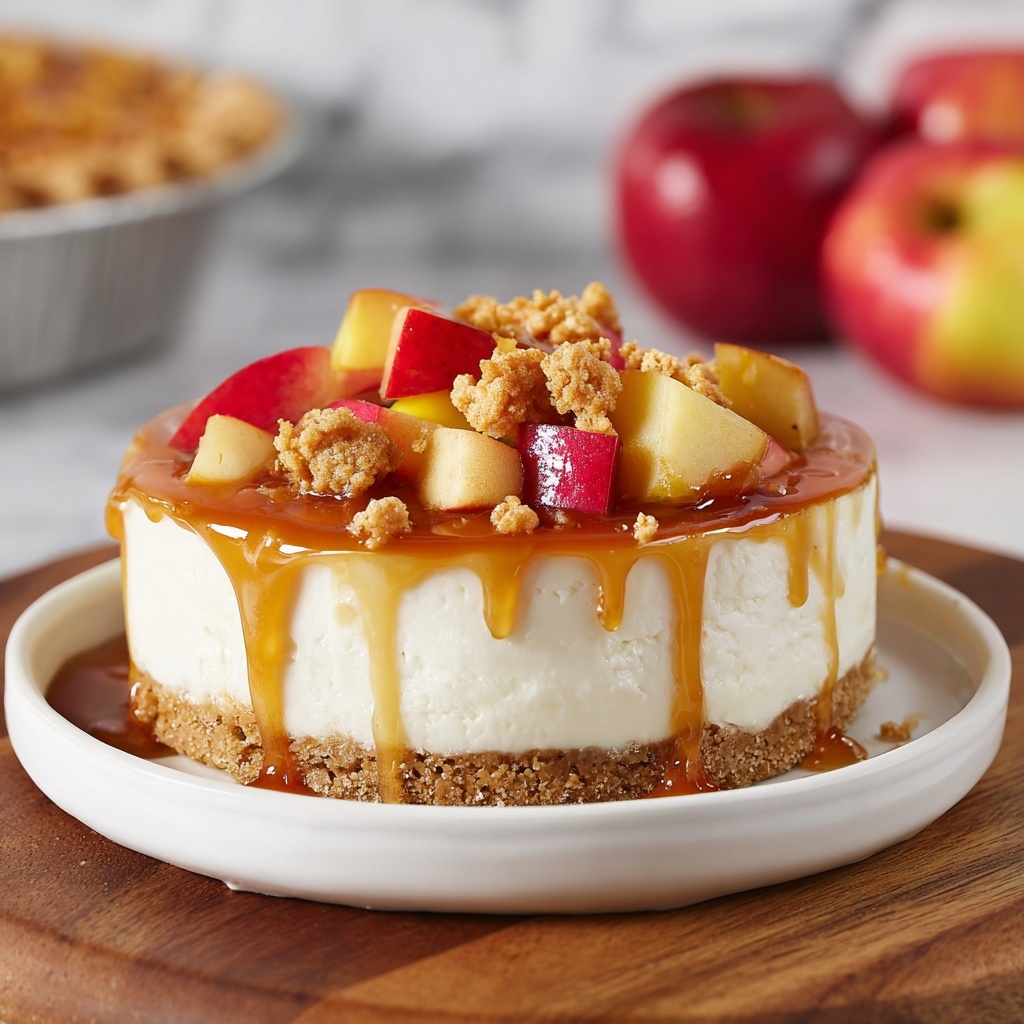 No-Bake Apple Pie Cheesecake Recipe - Recipe Image