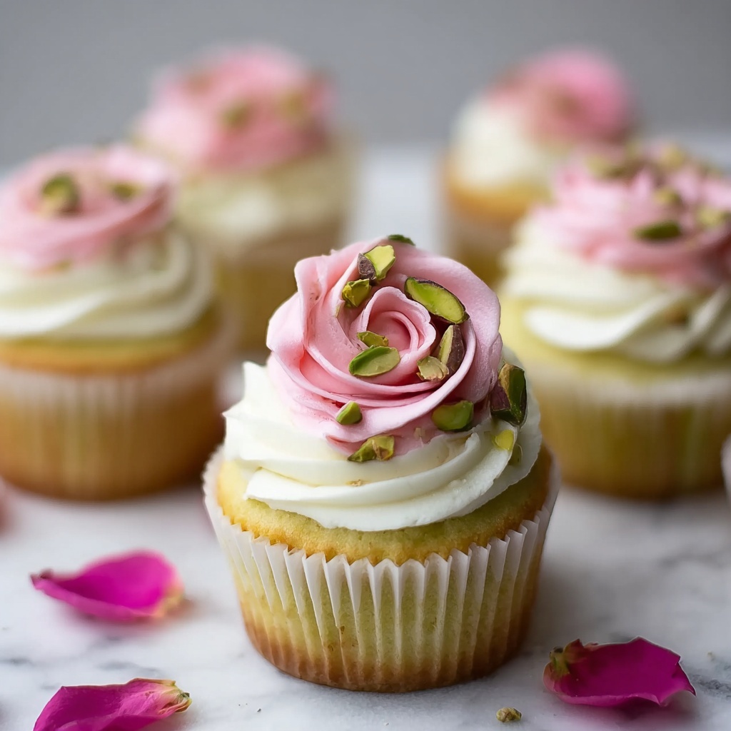 Vegan Mini Rose Pistachio Cupcakes That Wow at Any Occasion Recipe - Recipe Image