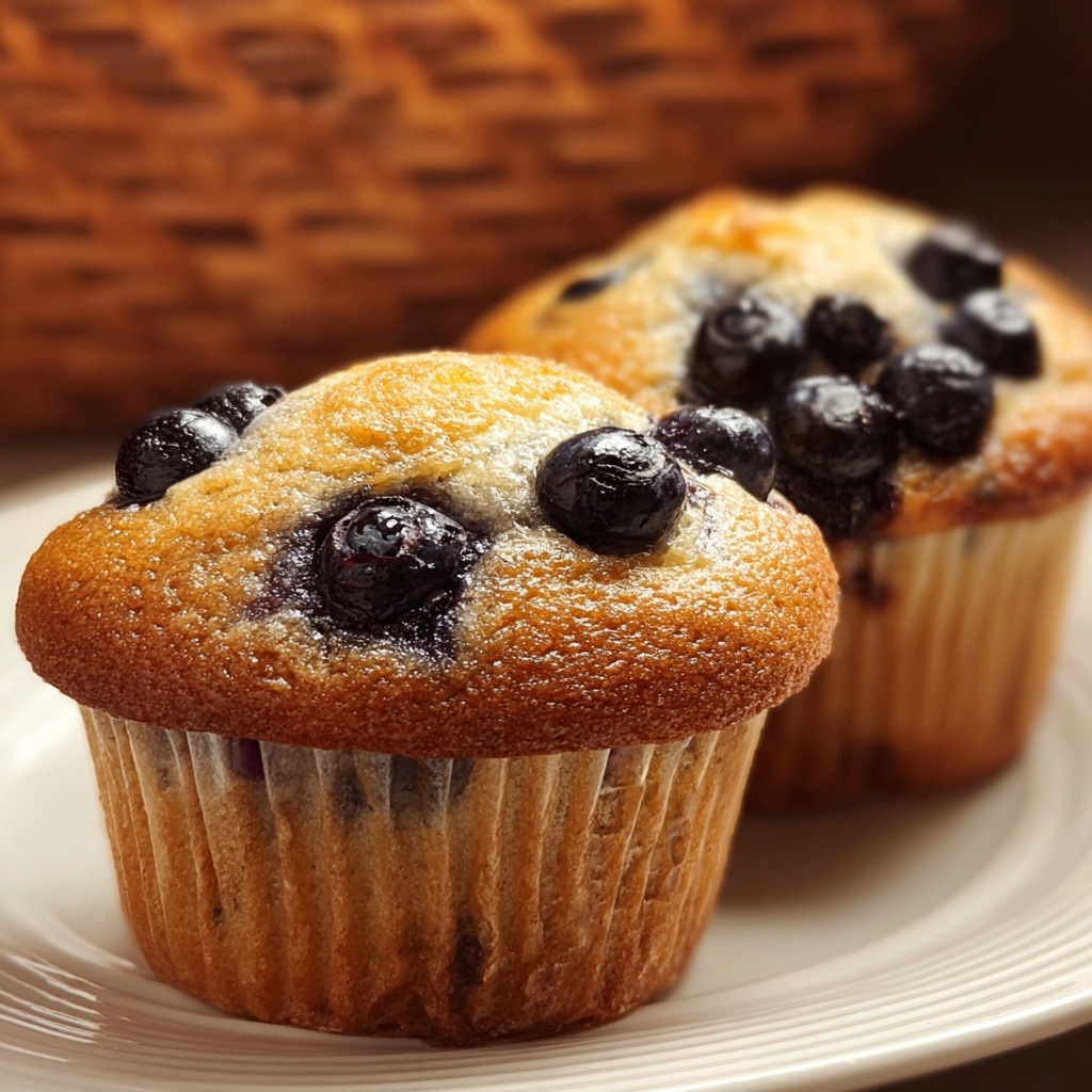 Keto Low-Carb Almond Flour Yogurt Blueberry Muffins Recipe - Recipe Image