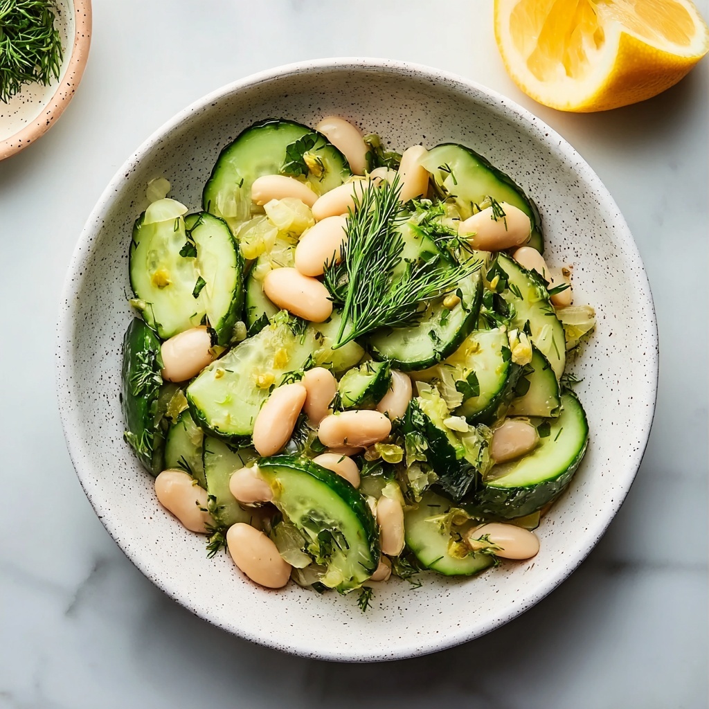 Dilly White Bean Cucumber Salad for a Fresh Crunchy Twist Recipe - Recipe Image