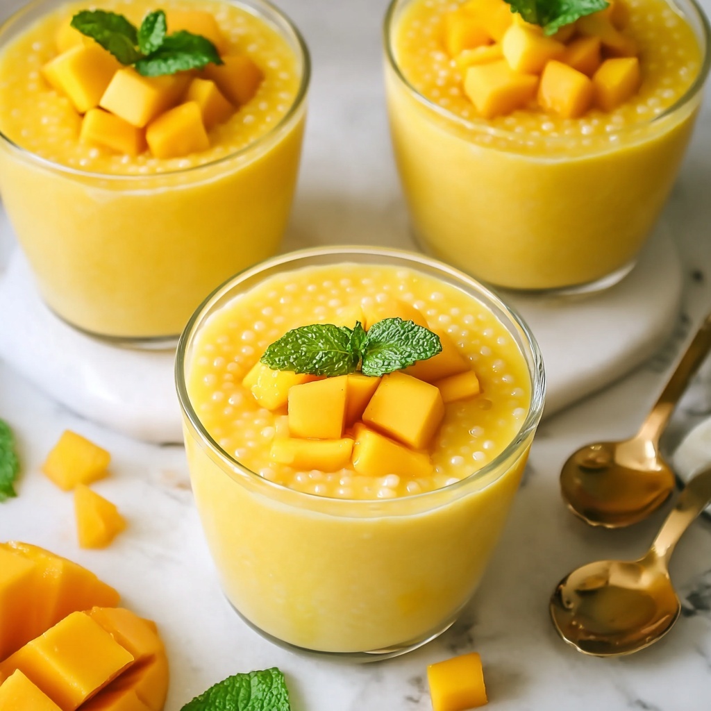 Mango Sago Delight: Your Refreshing Tropical Dessert at Home Recipe - Recipe Image