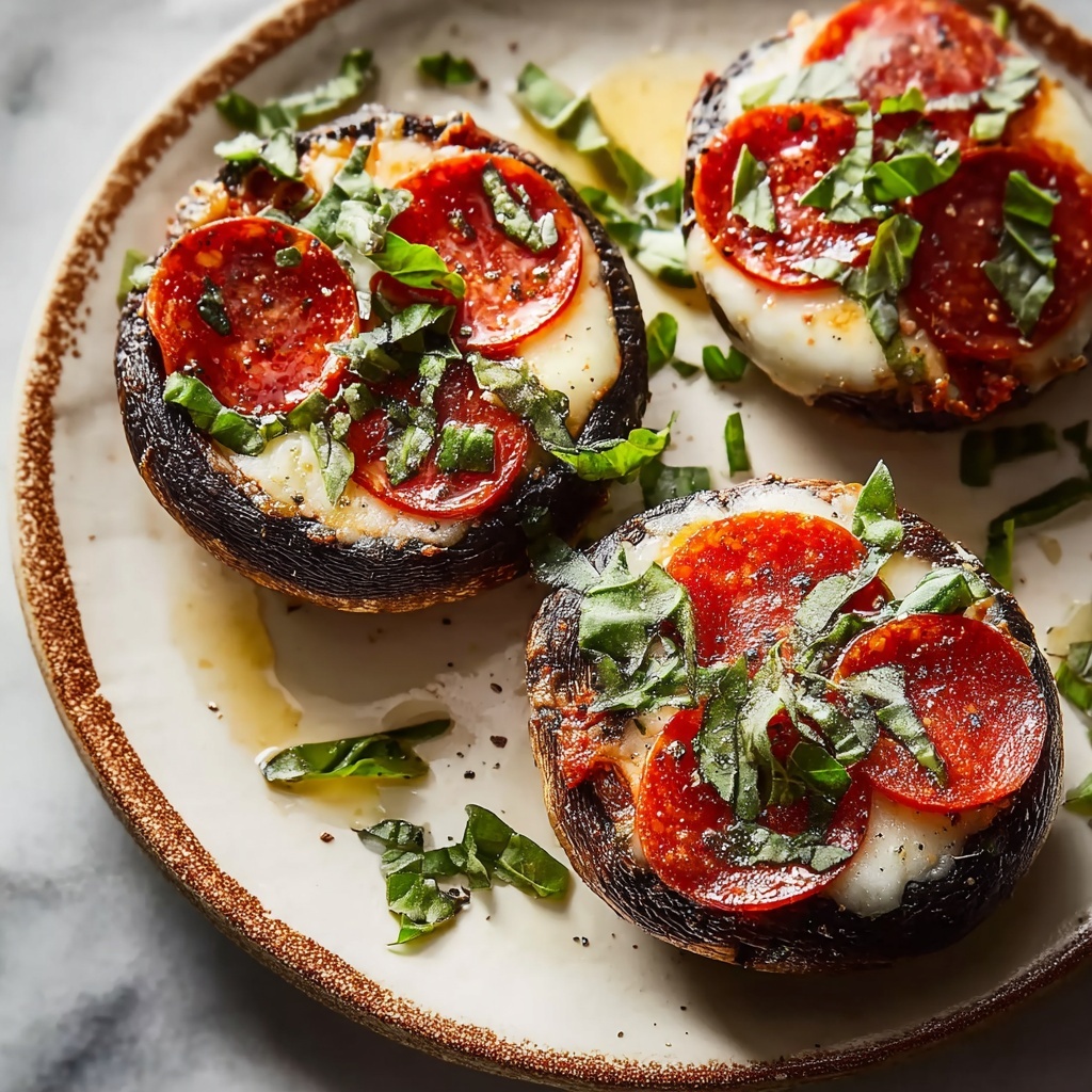 Pizza Stuffed Portobello Mushrooms Recipe - Recipe Image