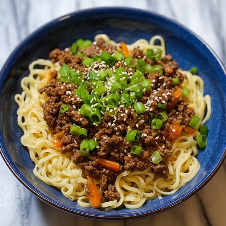 Mongolian Ground Beef Noodles Recipe