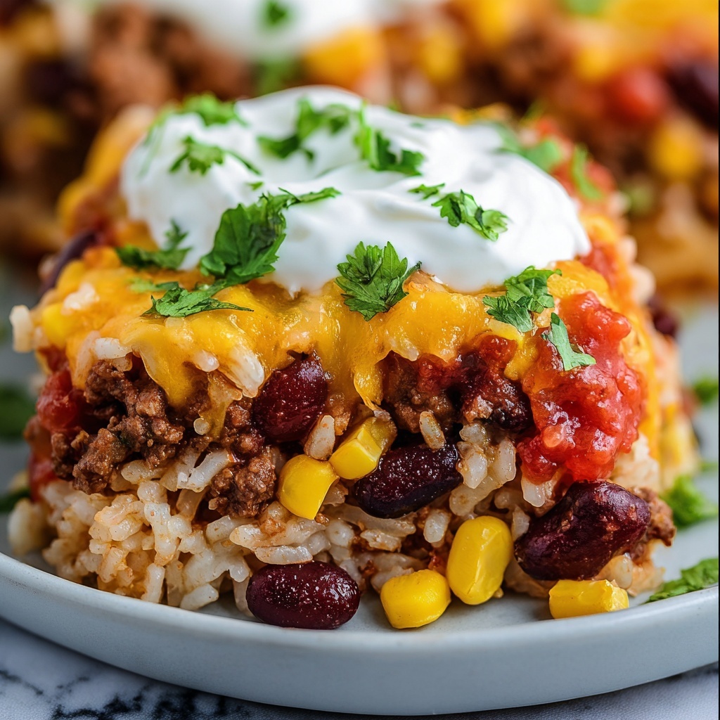 Easy One Pot Mexican Rice Casserole Recipe - Recipe Image
