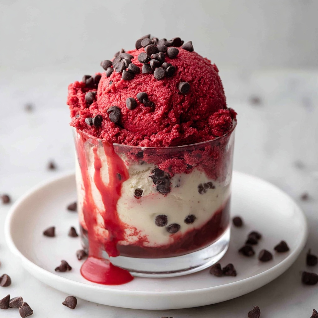 Edible Red Velvet Cookie Dough Recipe - Recipe Image