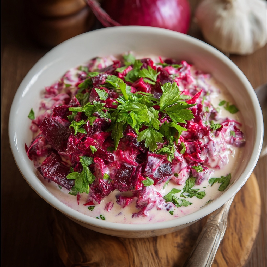 Creamy Beetroot Salad Recipe - Recipe Image