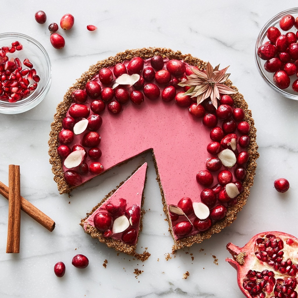Vegan Cranberry Pomegranate Tart Recipe - Recipe Image