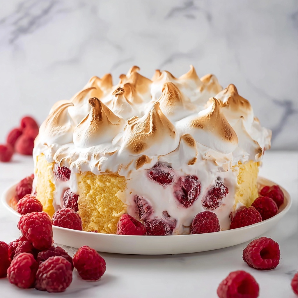 Meringue Roulade with Raspberries Recipe - Recipe Image