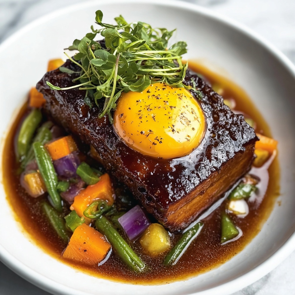 Butter-Braised Short Ribs with Egg Yolk Garnish Recipe - Recipe Image