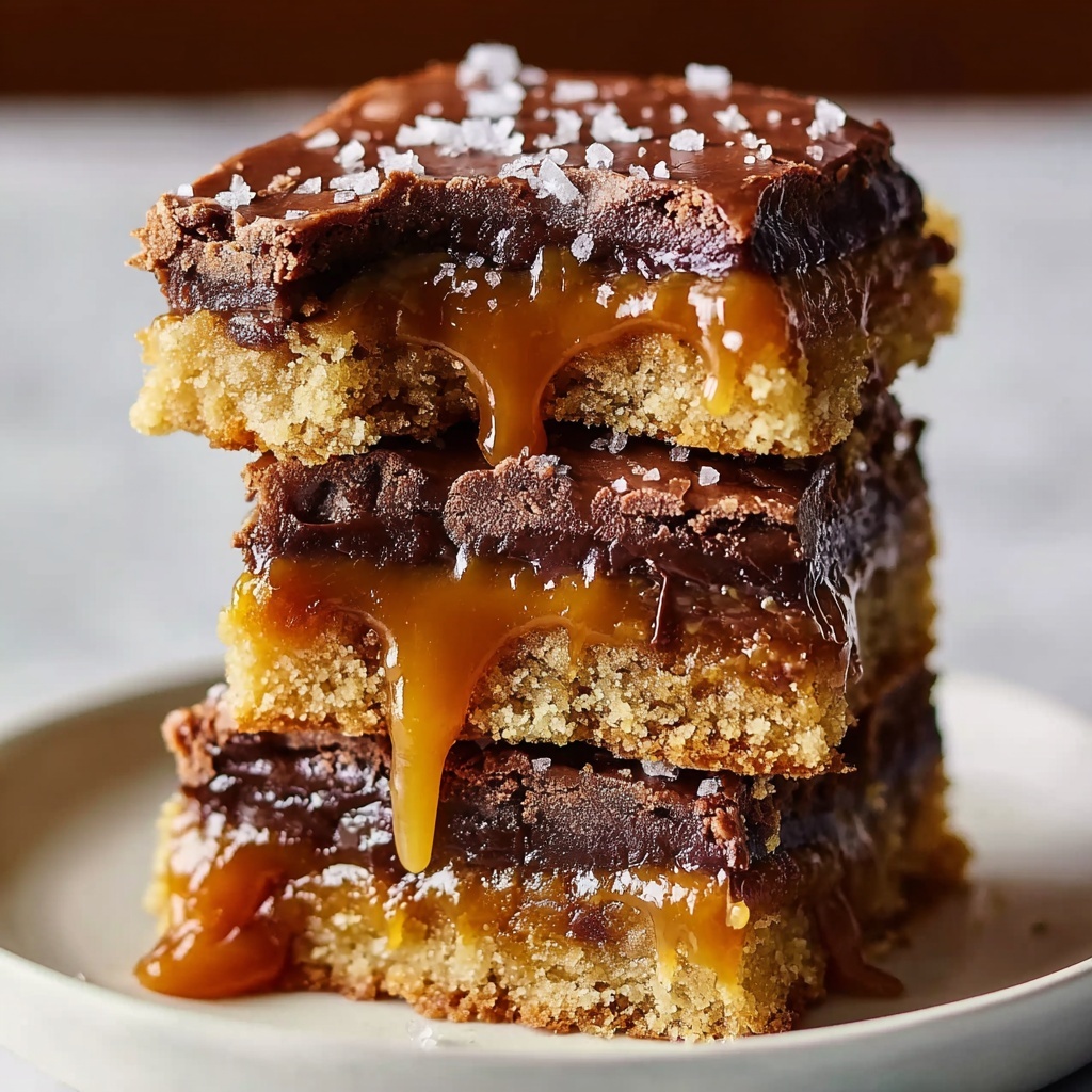 Salted Caramel Chocolate Chip Cookie Bars Recipe - Recipe Image