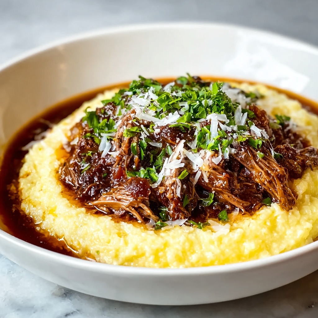 Tender Short Rib Ragu Over Silky Parmesan Mashed Potatoes Recipe - Recipe Image