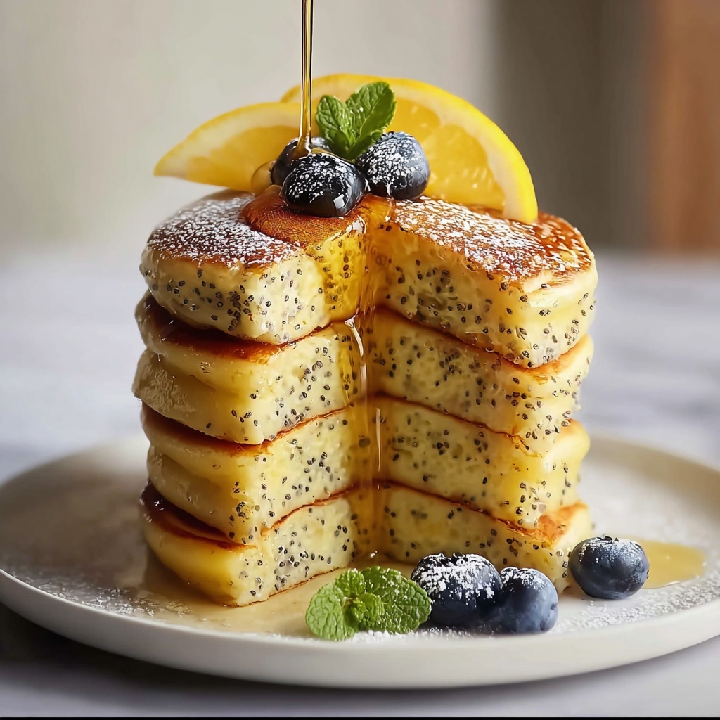 Lemon Poppy Seed Pancakes Recipe - Recipe Image