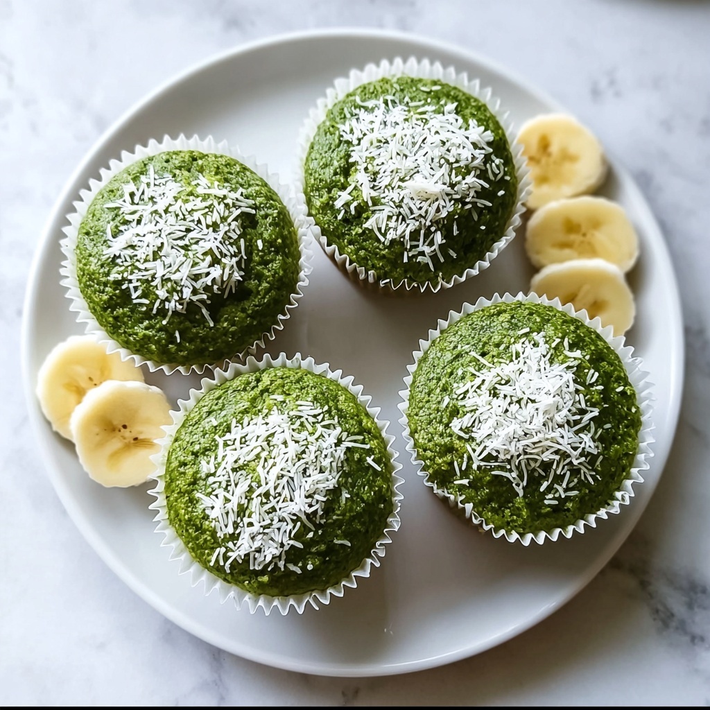 Matcha Banana Coconut Muffins Recipe - Recipe Image