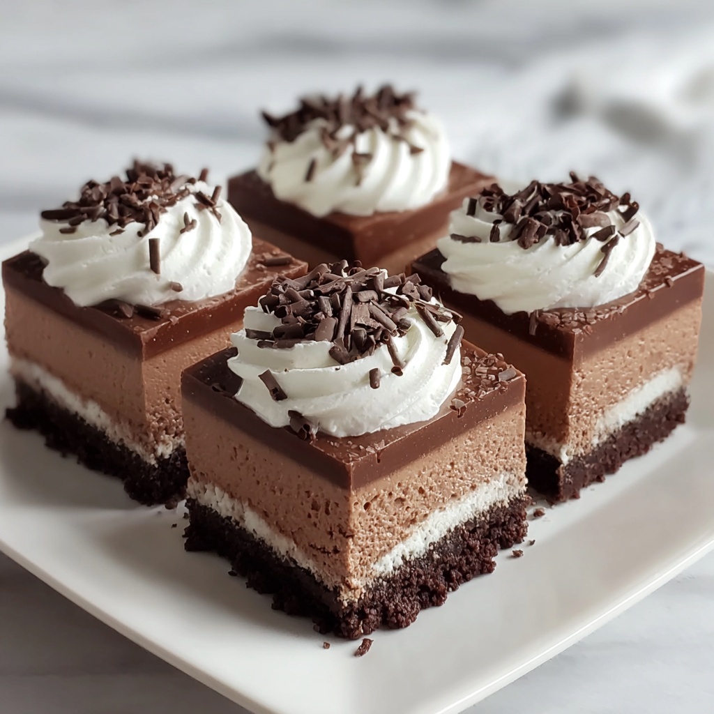 No-Bake Chocolate Mousse Bars Recipe - Recipe Image