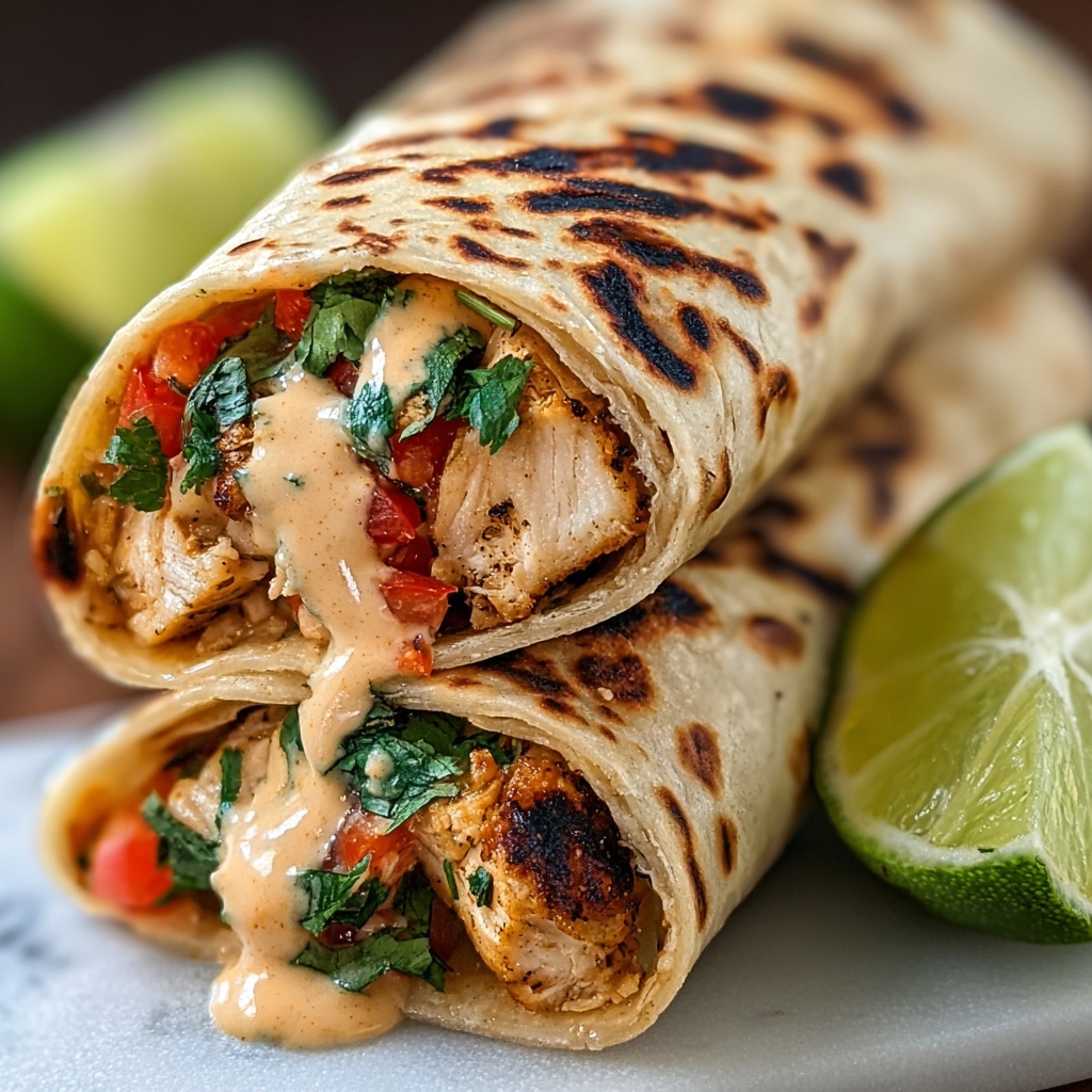 Chipotle Ranch Grilled Chicken Burrito Recipe - Recipe Image
