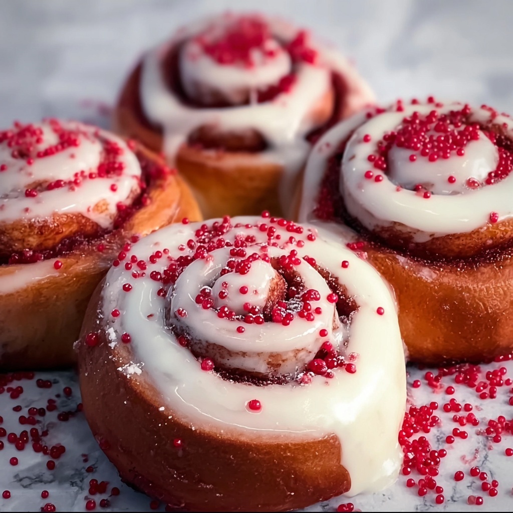 Irresistibly Soft Red Velvet Cinnamon Rolls Recipe - Recipe Image