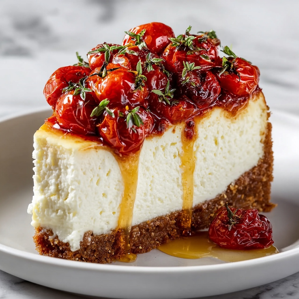 Savory Cheesecake with Roasted Tomato Jam & Parmesan Crust Recipe - Recipe Image