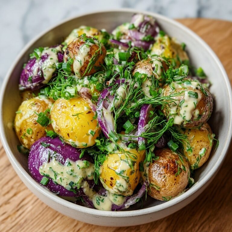Warm Potato Salad with Spring Onion & Mustard Dressing Recipe