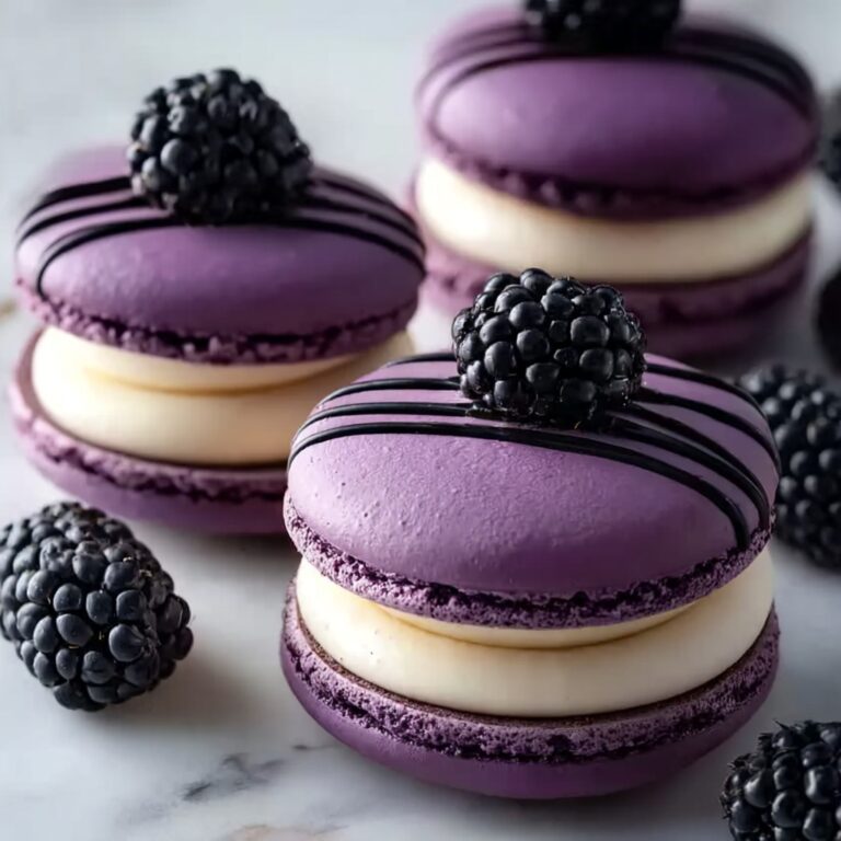 Blackberry Macarons for an Elegant Dessert Night Recipe