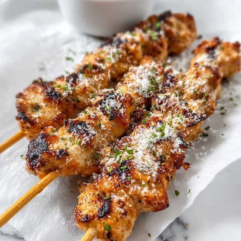 Ranch Garlic Parmesan Chicken Skewers Recipe