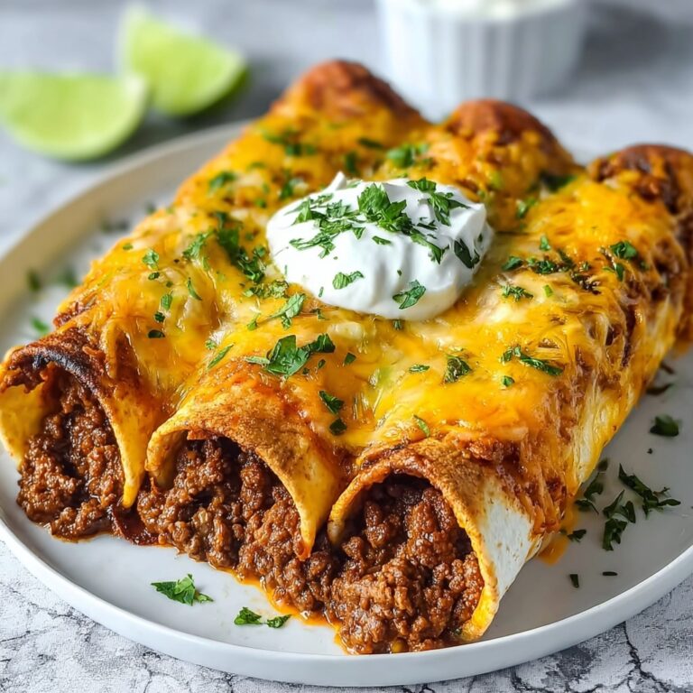 Easy Cheesy Ground Beef Enchiladas Made Simply Delicious! Recipe