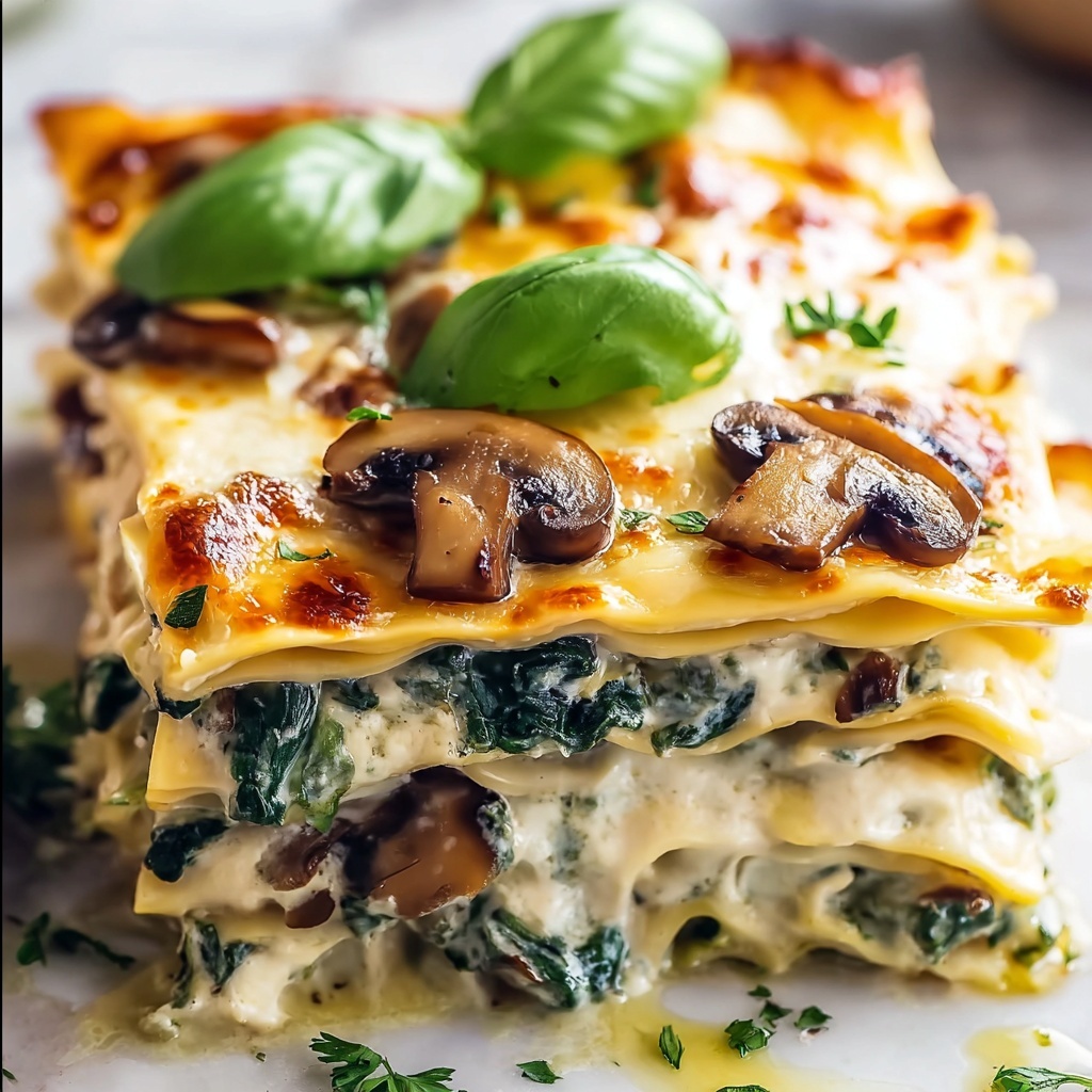 Mushroom and Spinach Lasagna Recipe - Recipe Image