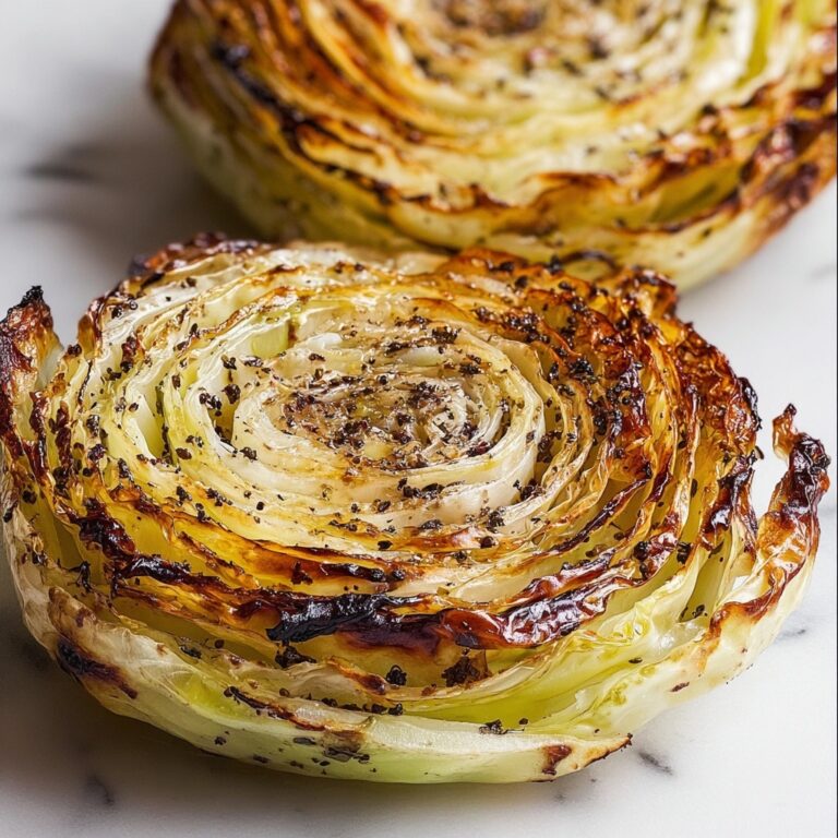Oven-Roasted Cabbage Steaks with Garlic and Olive Oil Recipe