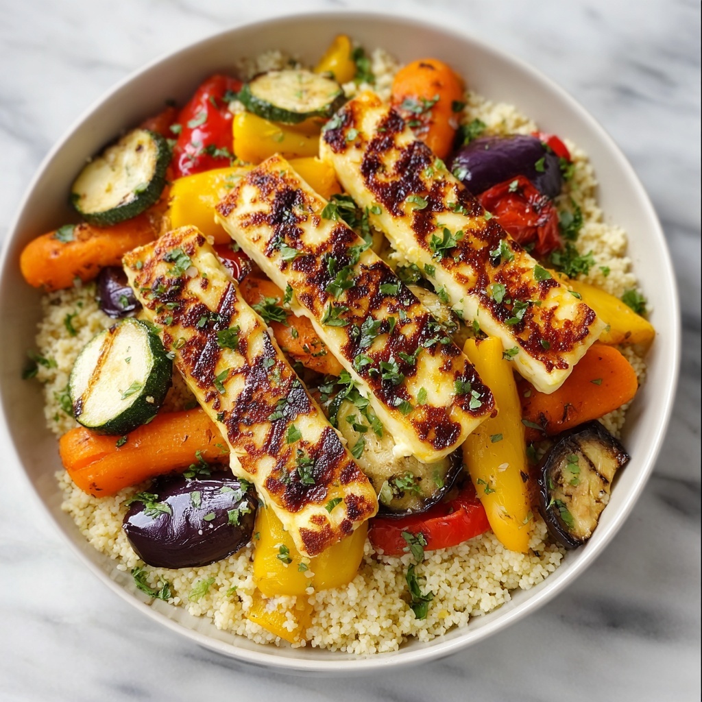 Griddled Vegetables and Halloumi with Couscous Recipe - Recipe Image