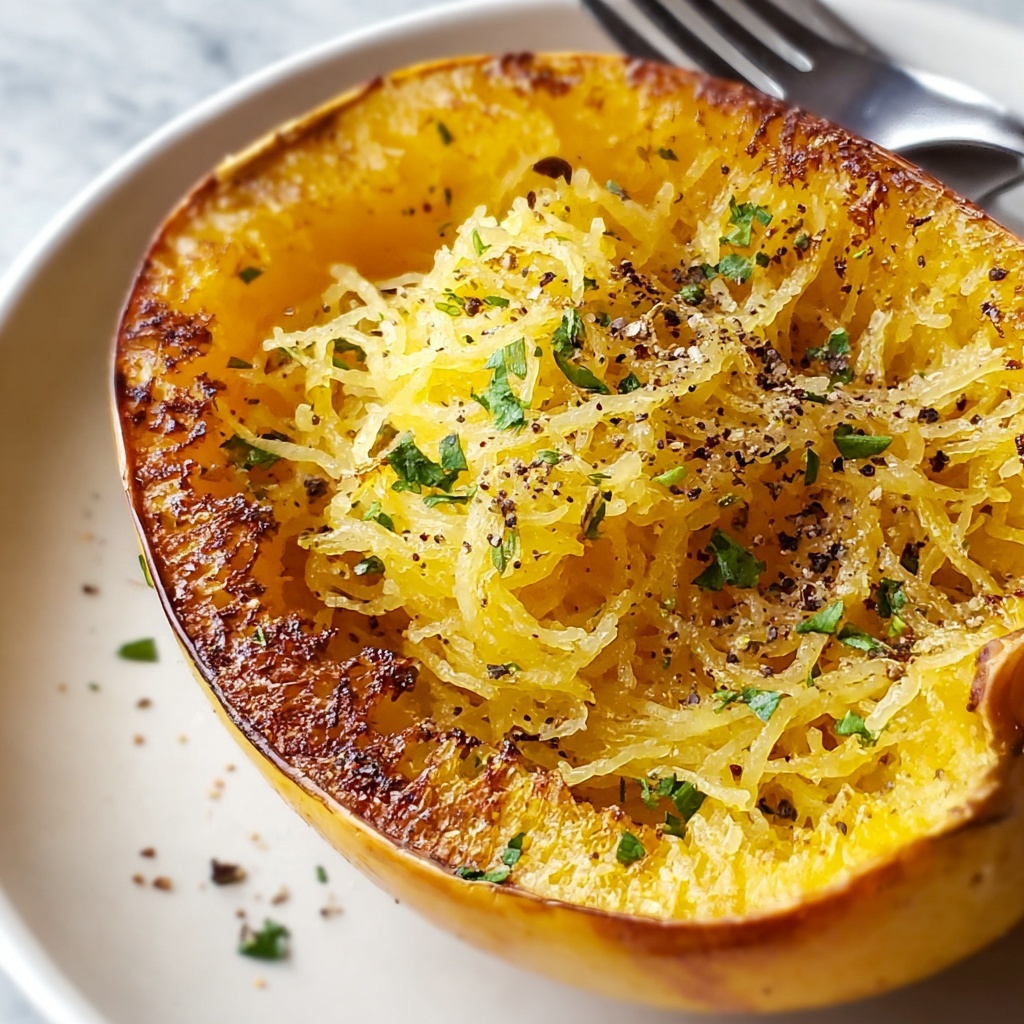 Garlic Herb Spaghetti Squash with Optional Cheese and Vegetables Recipe - Recipe Image