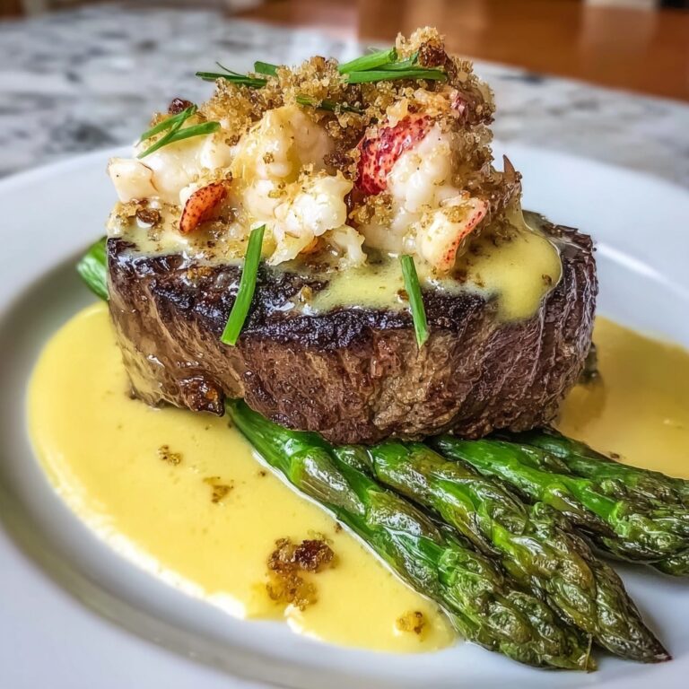 Oscar-Style Steak with Crab Meat and Hollandaise Sauce Recipe