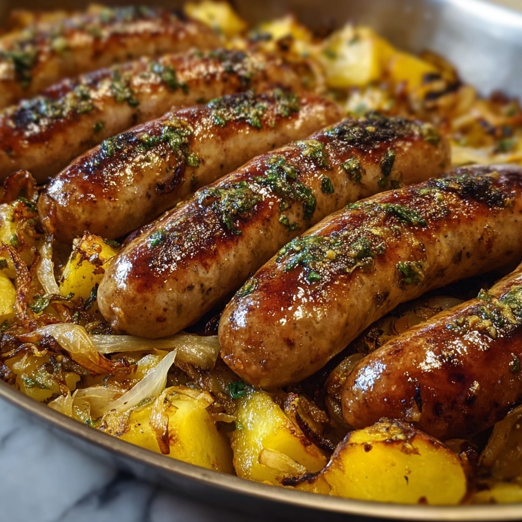 Sausage, Sauerkraut, and Baby Potatoes Skillet Recipe - Recipe Image