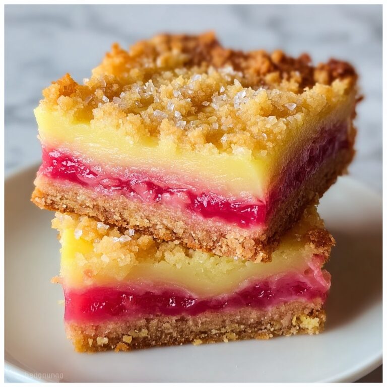 Rhubarb Custard Bars Recipe