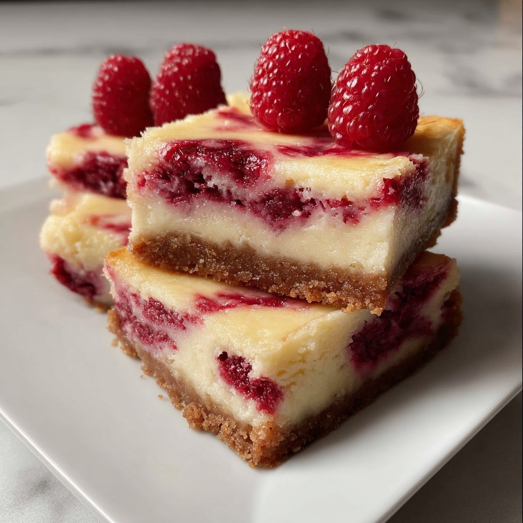 White Chocolate Raspberry Cheesecake Bars Recipe - Recipe Image