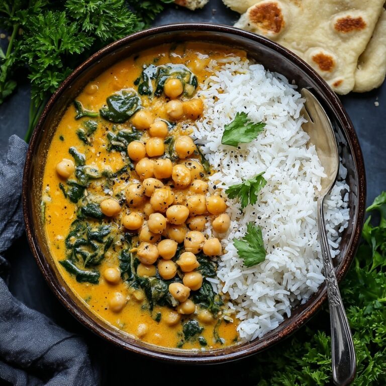 Chickpea Spinach Coconut Curry Recipe