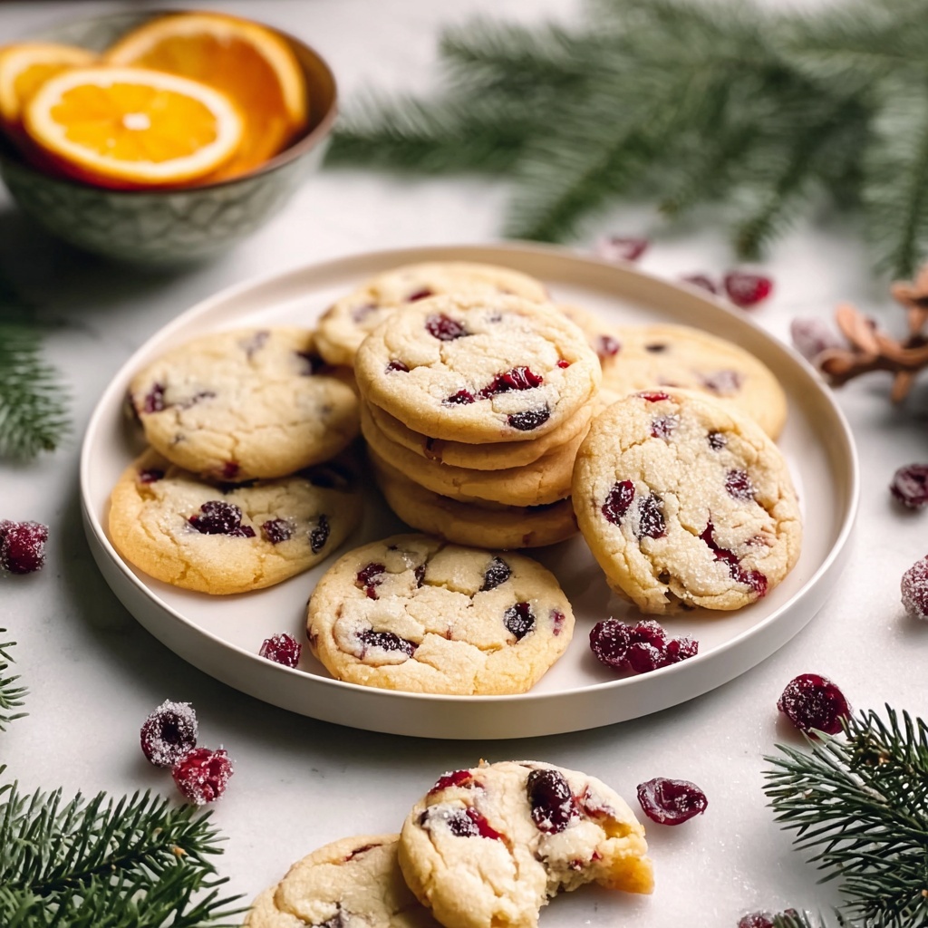 Cranberry Orange Shortbread Cookies Recipe - Recipe Image