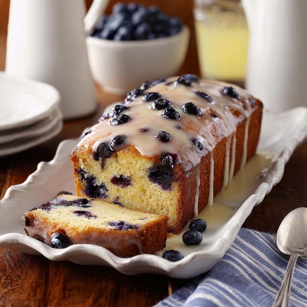 Blueberry Bread with Lemon Glaze Recipe - Recipe Image