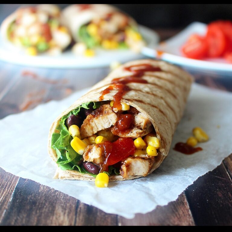 BBQ Chicken Salad Wraps Recipe