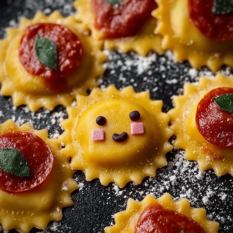 Pepperoni Pizza Emoji Ravioli Recipe
