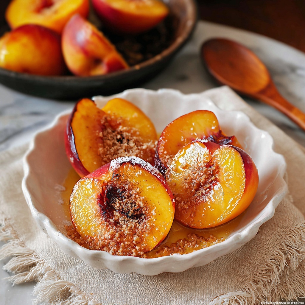 Cinnamon Sugar Baked Peaches Recipe - Recipe Image