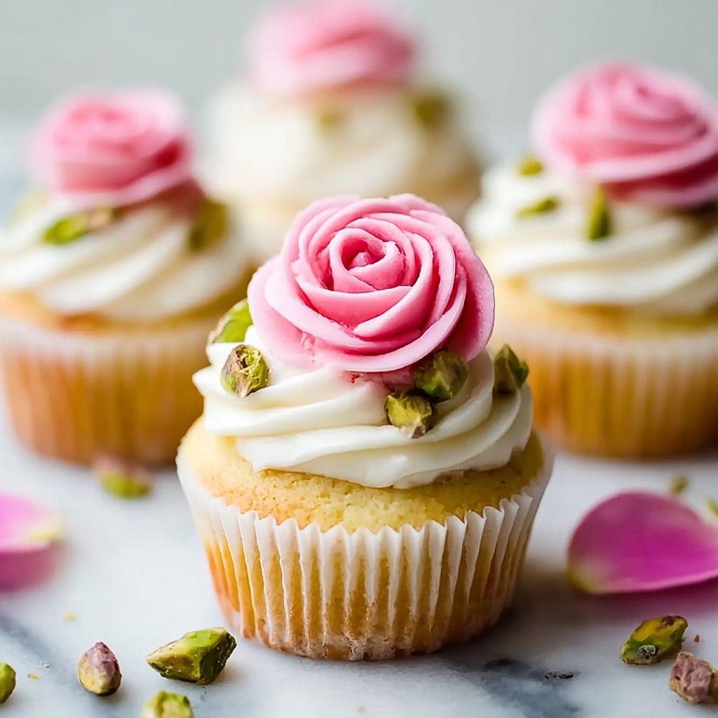 Vegan Mini Rose Pistachio Cupcakes That Wow at Any Occasion Recipe - Recipe Image