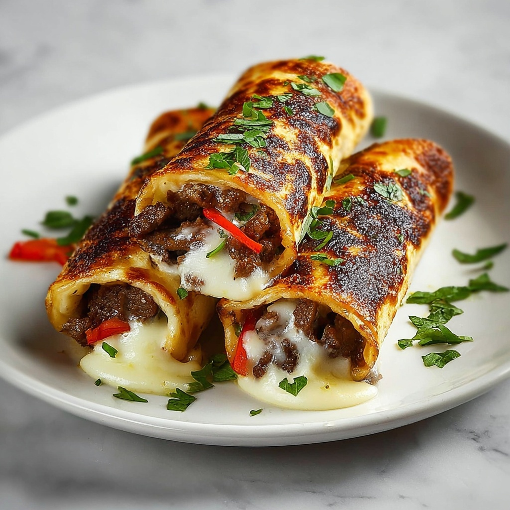 Keto Philly Cheesesteak Roll-Ups Recipe - Recipe Image