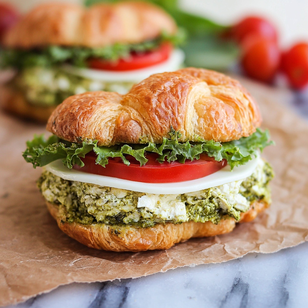 Pesto Chicken Croissants Recipe - Recipe Image