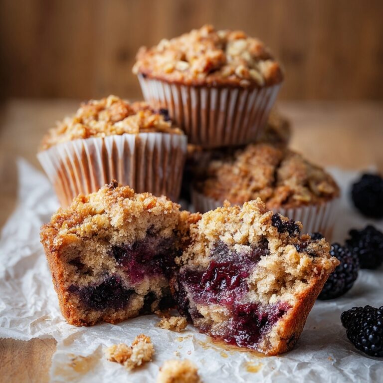 Blackberry Muffins with Oatmeal Streusel Recipe