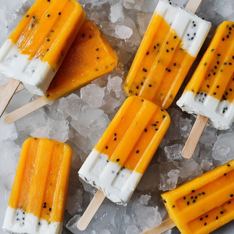 Tropical Passion Fruit Mango Coconut Popsicles Recipe
