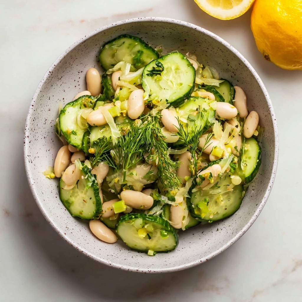 Dilly White Bean Cucumber Salad for a Fresh Crunchy Twist Recipe - Recipe Image