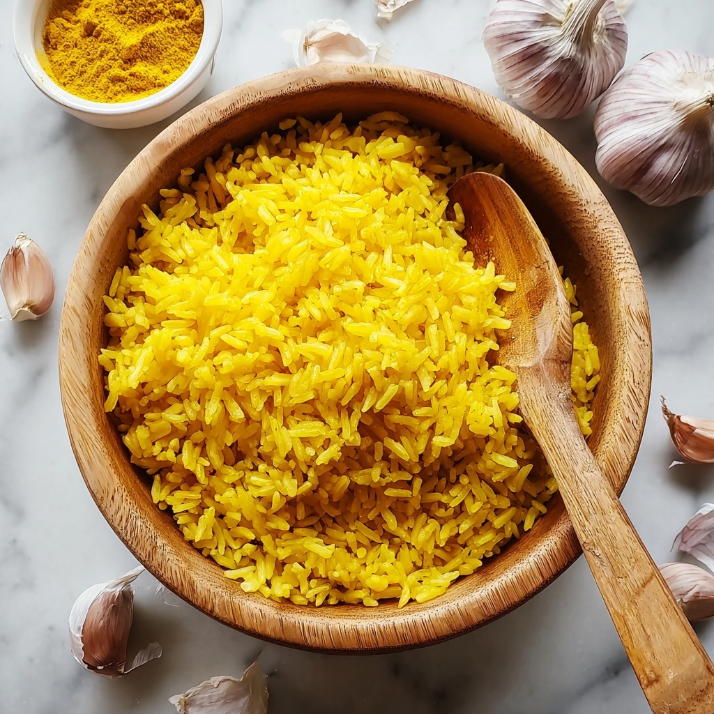 Garlic Turmeric Rice Recipe - Recipe Image